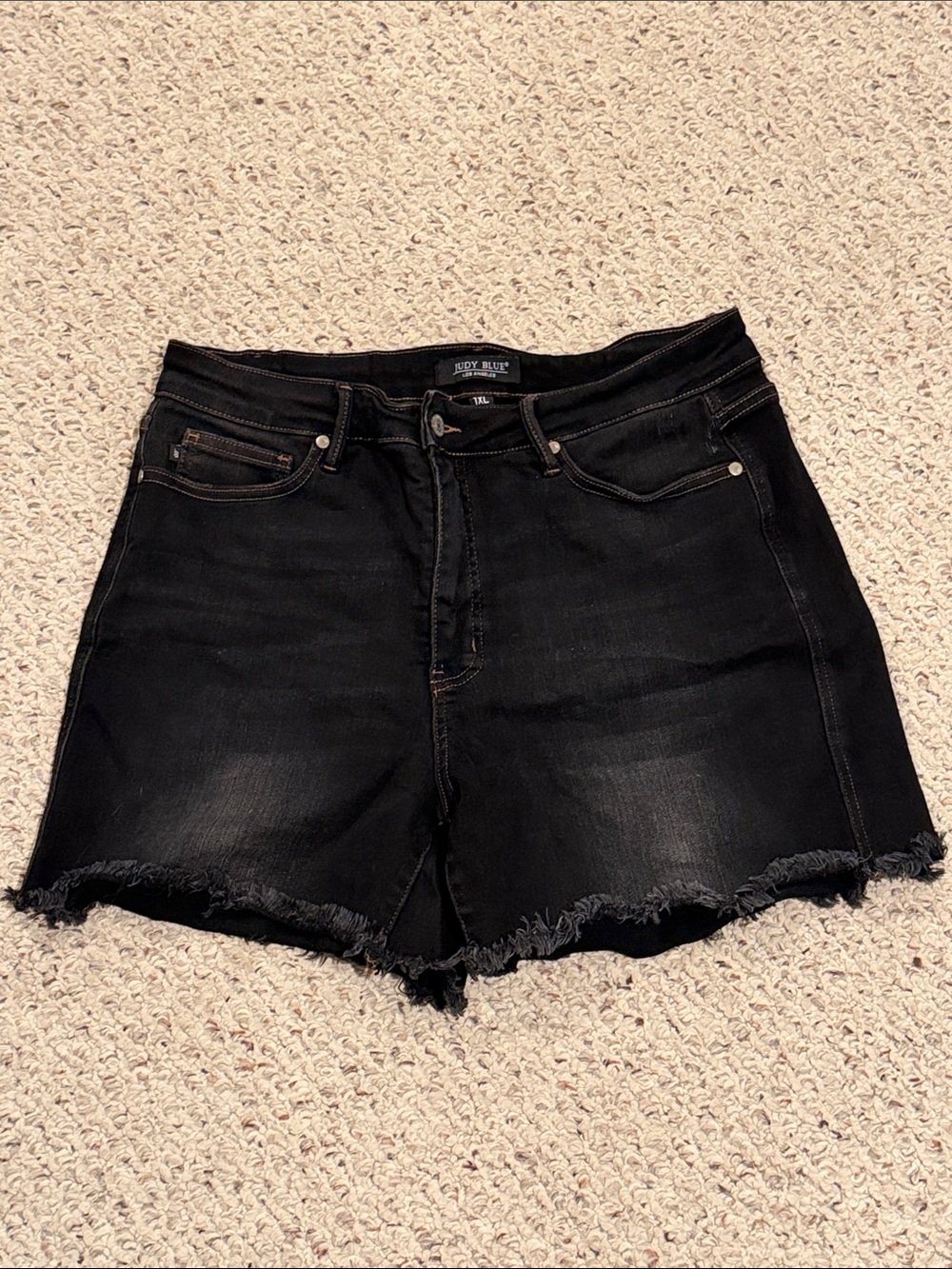 Judy Blue Black High-Rise Denim Shorts